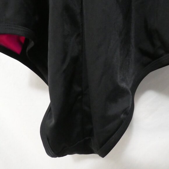 TORRID | size 2 | Black & Pink Lattice Peekaboo Push Up Demi Swimsuit One Piece - Picture 13 of 14